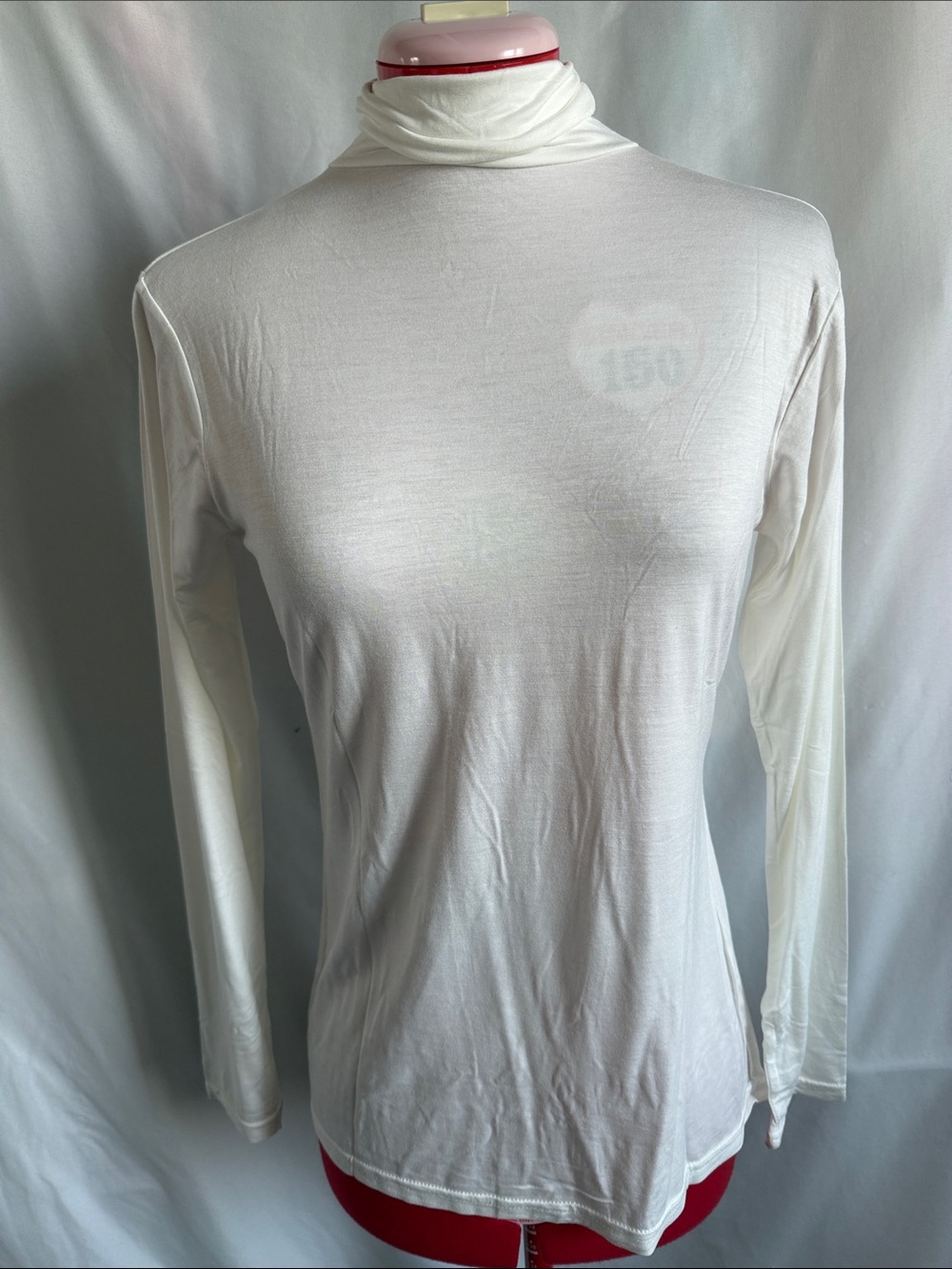 Women’s Long Sleeve Turtleneck Tee - White